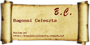 Bagossi Celeszta névjegykártya